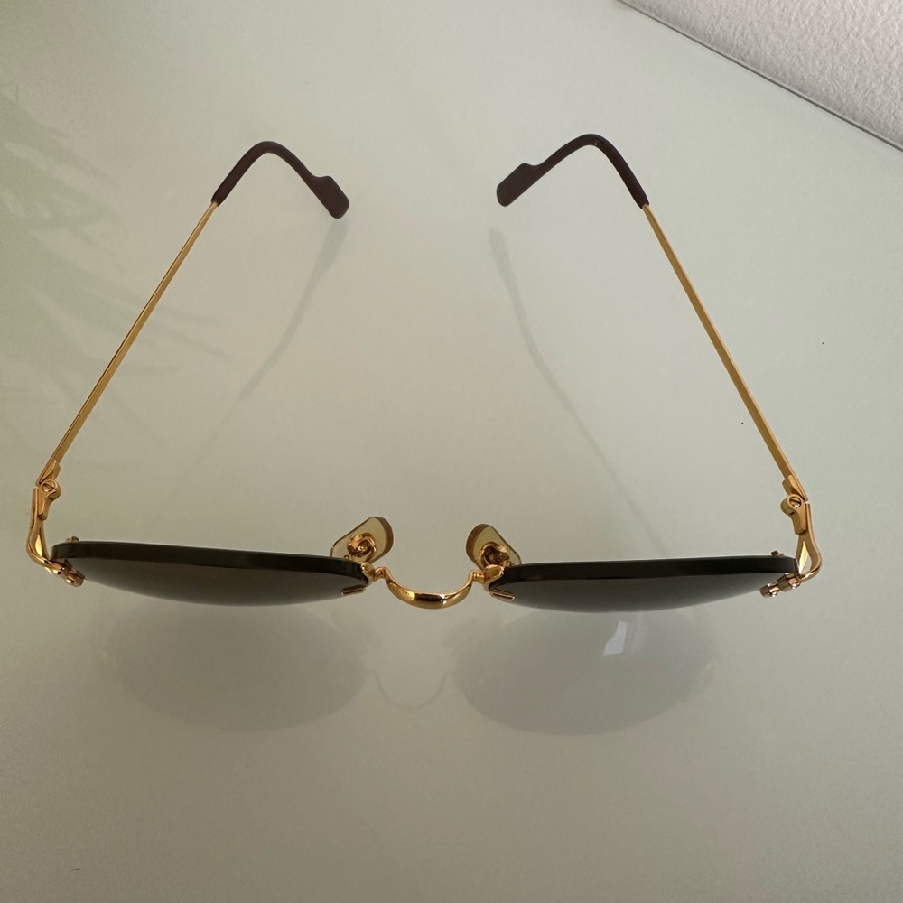 Vintage Cartier Oval Sunglasses 18k gold plated. - Picture 13 of 16